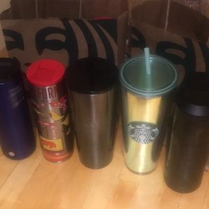 Starbucks cups and tumbler slot of 6 NEW